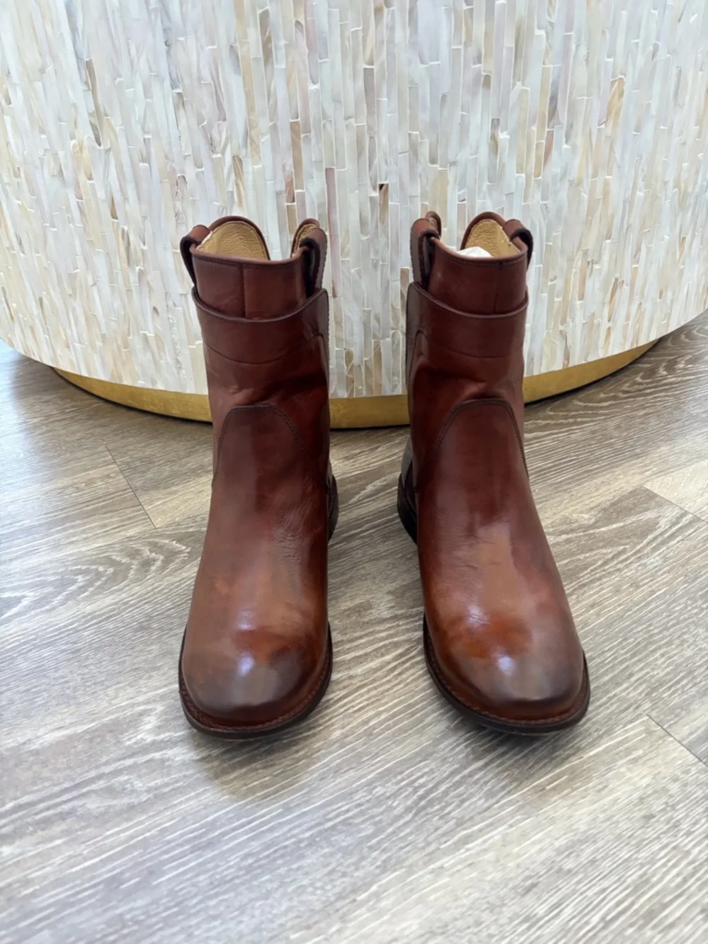 Frye Redwood Leather Paige Short Riding Boot - Picture 2 of 8